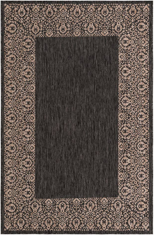 Detail image of 5' 3 x 8' Easy-Clean Border Indoor / Outdoor Rug