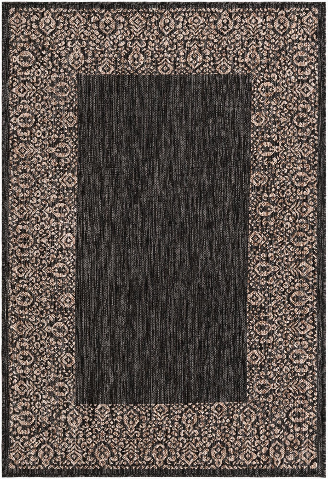 4' x 6'  Washable Border Indoor / Outdoor Rug