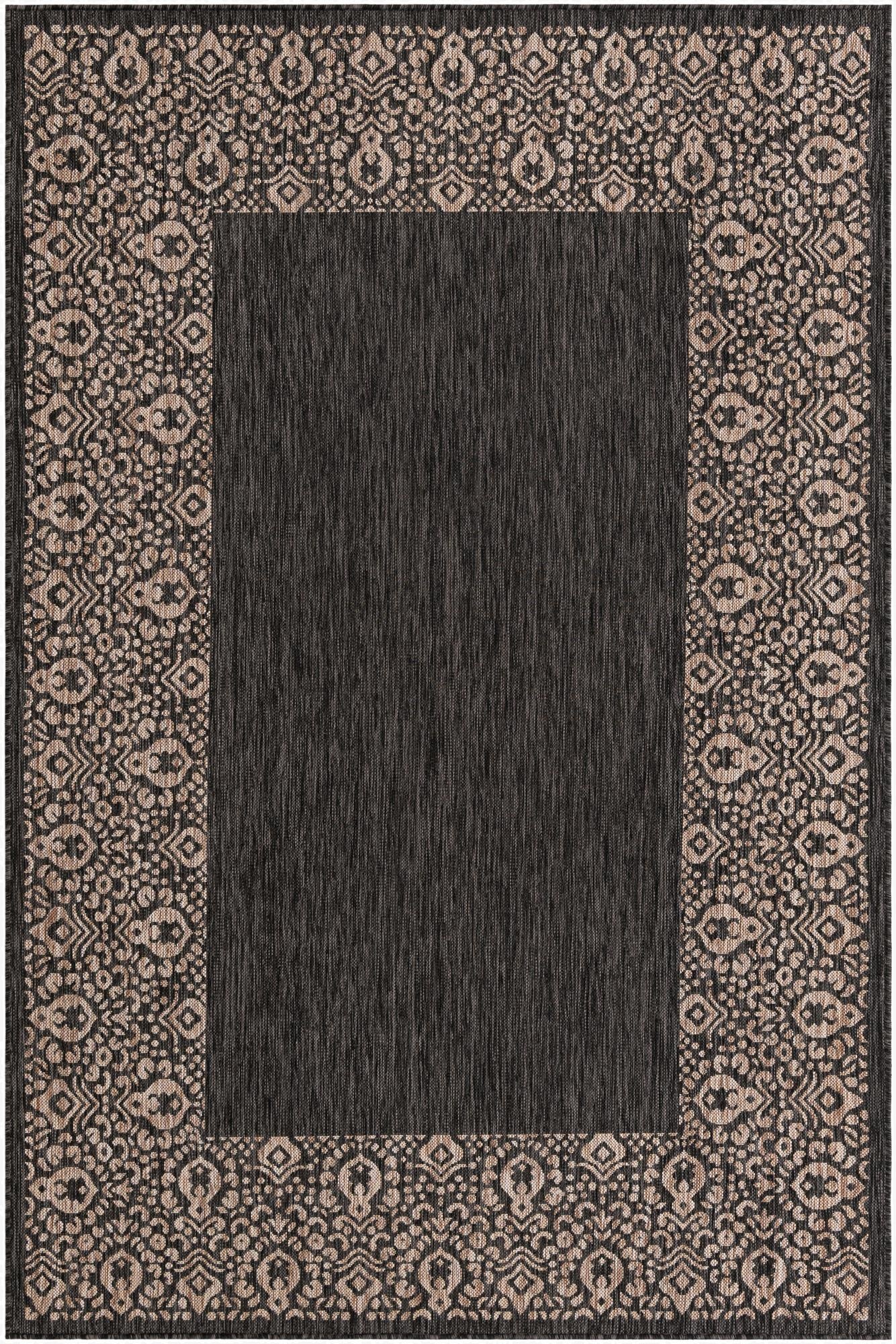 6' x 9'  Washable Border Indoor / Outdoor Rug