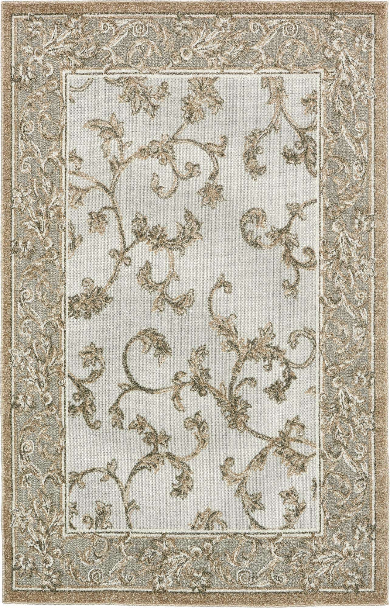 5' x 8' Easy-Clean Botanical Indoor / Outdoor Rug