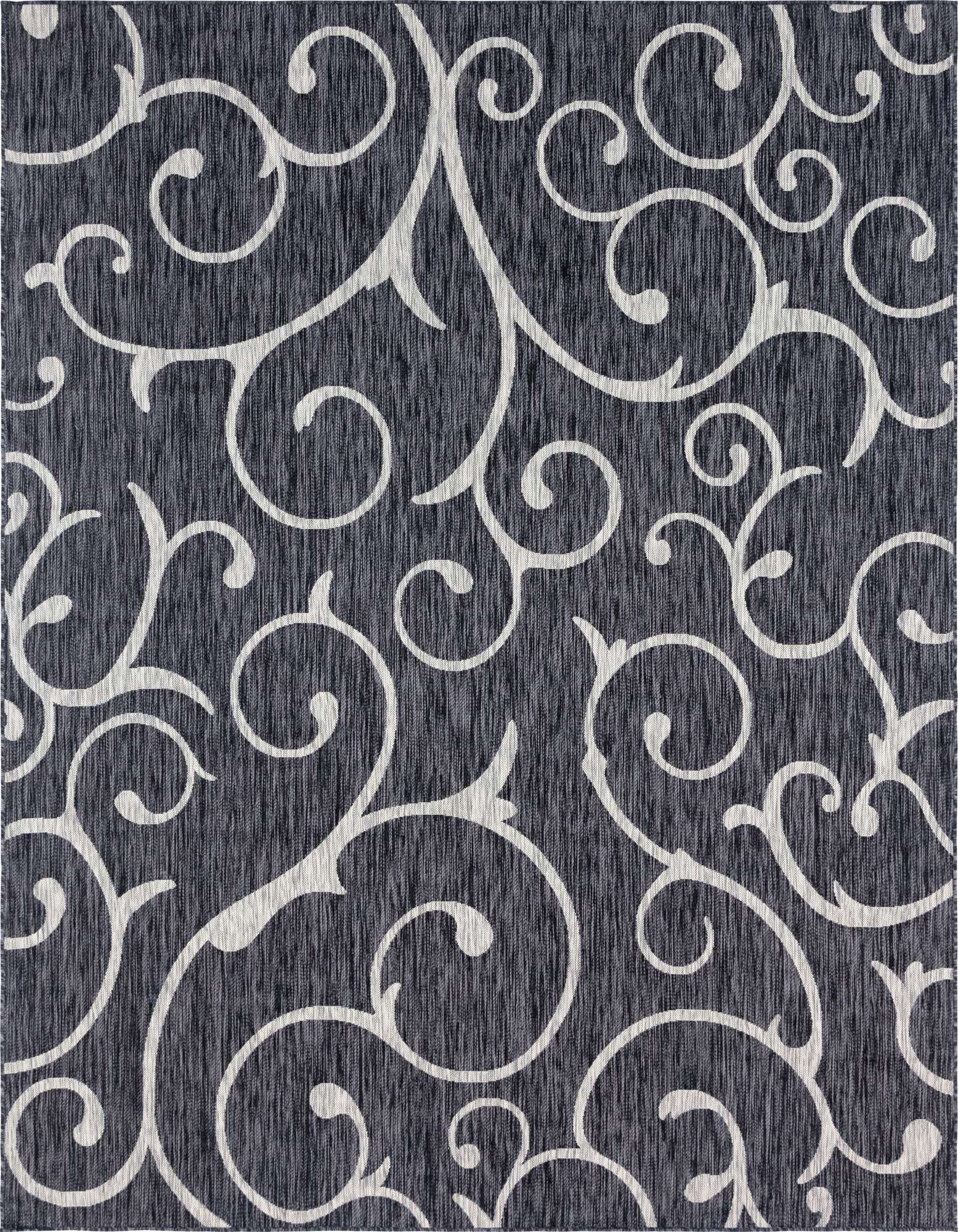 9' x 12' Easy-Clean Botanical Indoor / Outdoor Rug