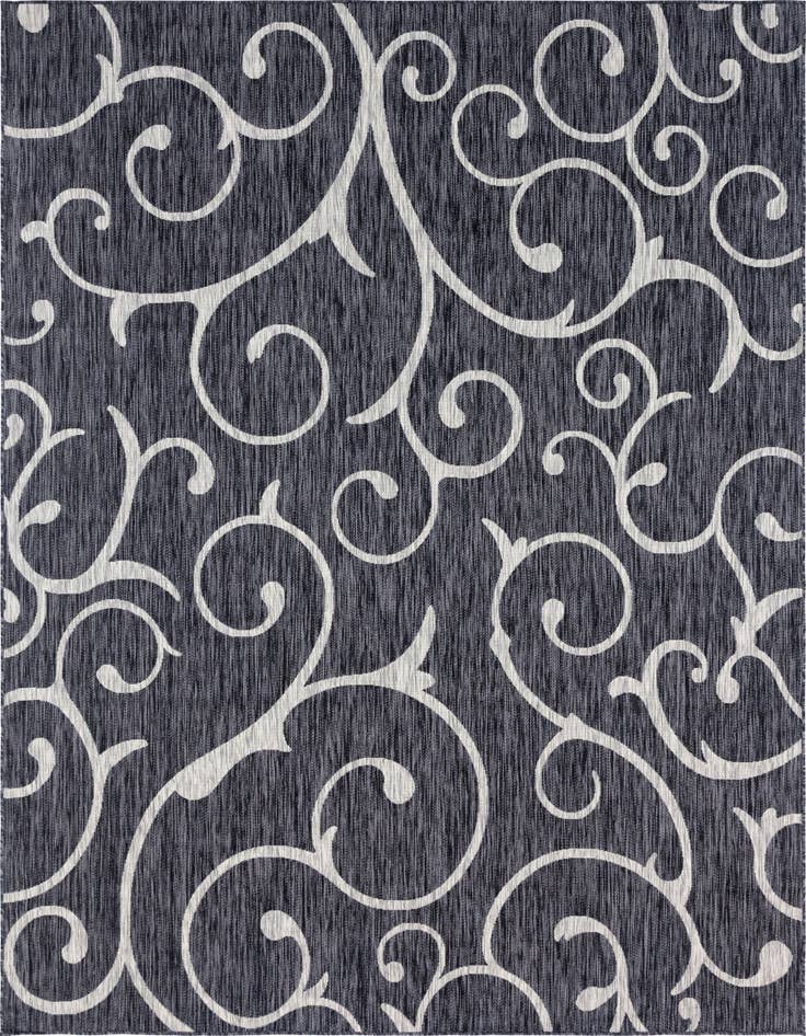 Detail image of 9' x 12' Easy-Clean Botanical Indoor / Outdoor Rug