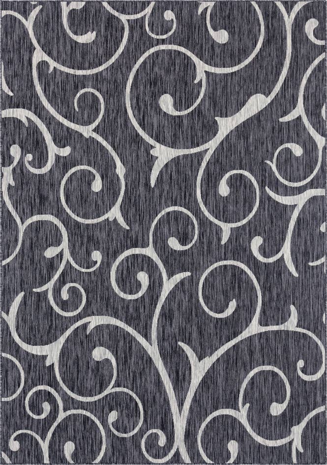 Detail image of 7' 10 x 11' Easy-Clean Botanical Indoor / Outdoor Rug