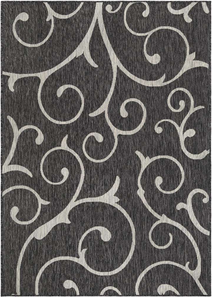 5' 3 x 8' Easy-Clean Botanical Indoor / Outdoor Rug