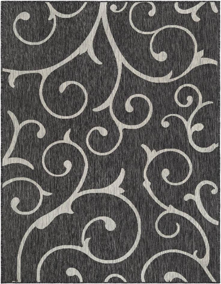 Detail image of 5' 3 x 8' Easy-Clean Botanical Indoor / Outdoor Rug
