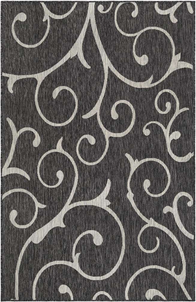 5' 3 x 8' Easy-Clean Botanical Indoor / Outdoor Rug