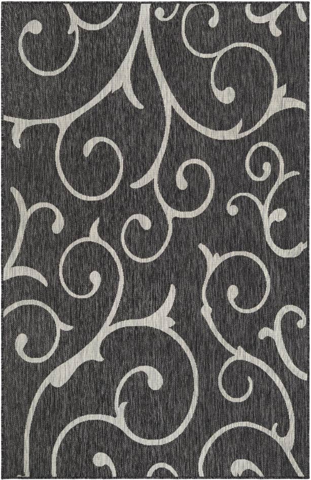 Detail image of 5' 3 x 8' Easy-Clean Botanical Indoor / Outdoor Rug