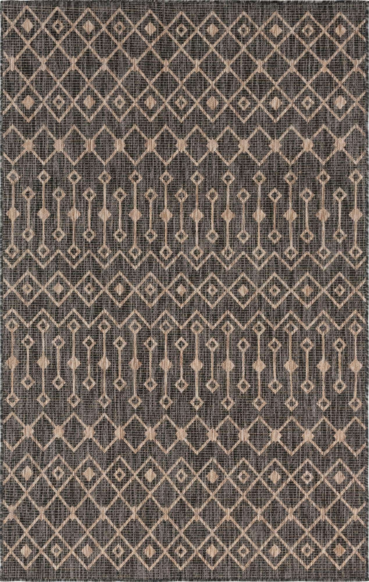 5' 3 x 8' Easy-Clean Lattice Indoor / Outdoor Rug