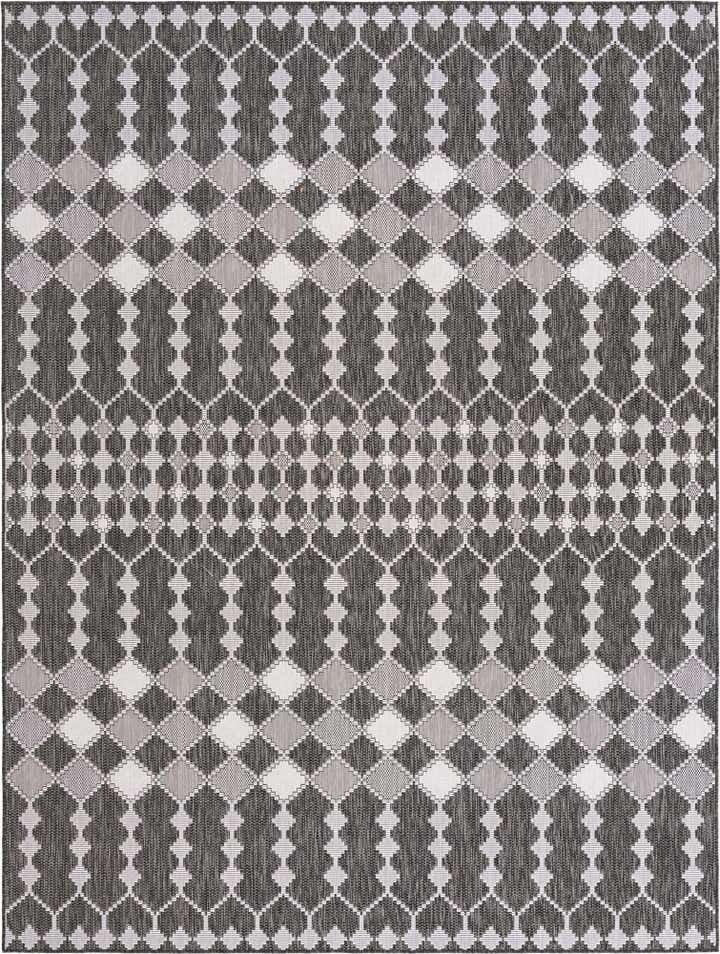 275cm x 365cm Easy-Clean Lattice Indoor / Outdoor Rug