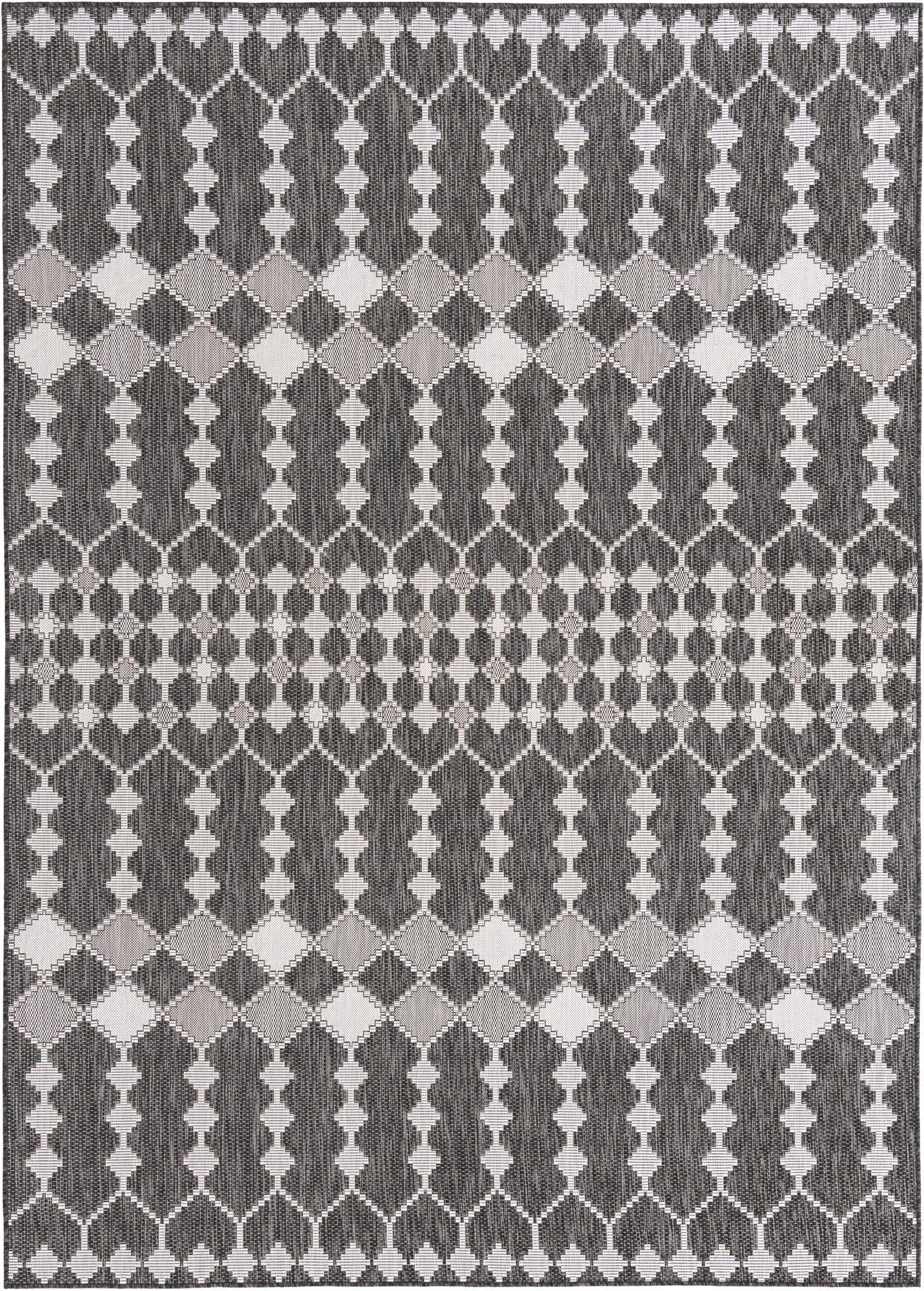 7' 10 x 11' Easy-Clean Lattice Indoor / Outdoor Rug