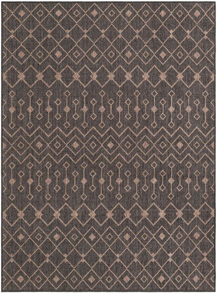 5' 3 x 7' Easy-Clean Lattice Indoor / Outdoor Rug