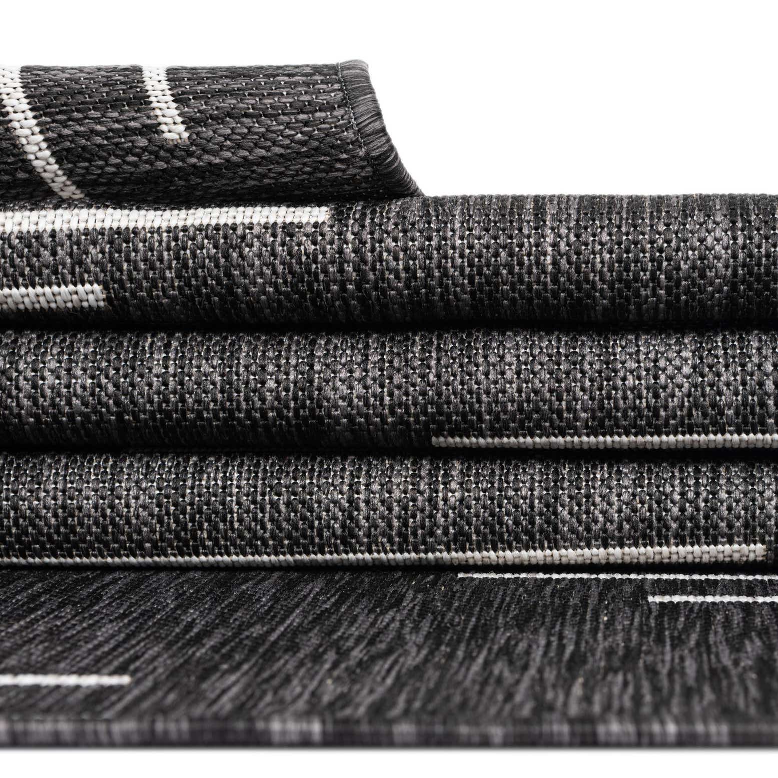 Custom Charcoal Gray Easy-Clean Modern Indoor / Outdoor Rug
