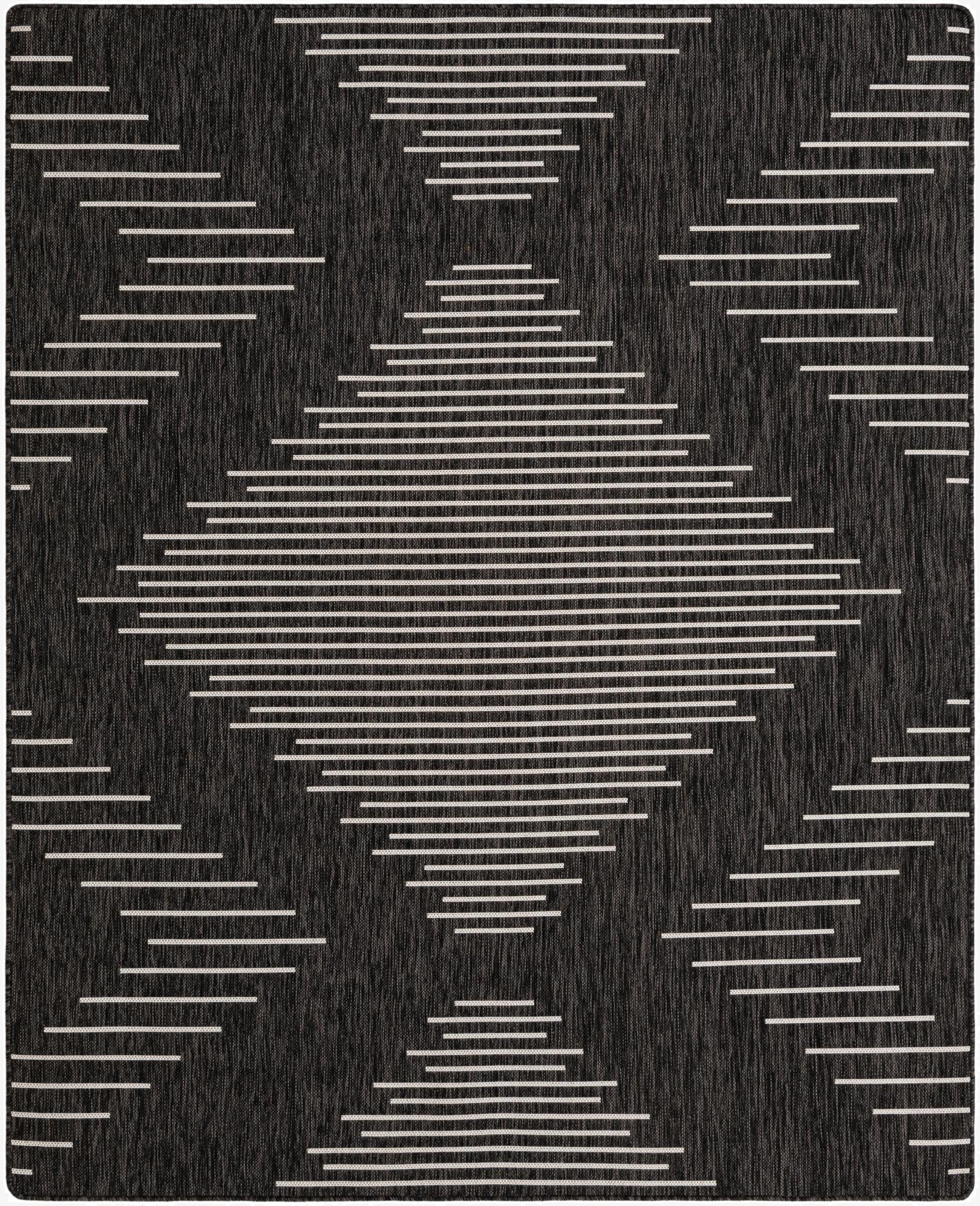 6' 6 x 8' 3  Washable Modern Indoor / Outdoor Rug