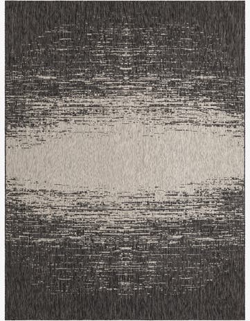 Charcoal Gray Easy-Clean Modern Indoor / Outdoor Rug