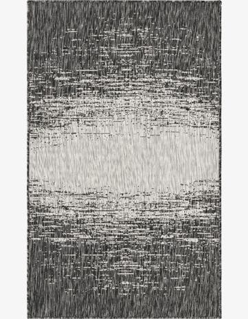 Charcoal Gray Easy-Clean Modern Indoor / Outdoor Rug