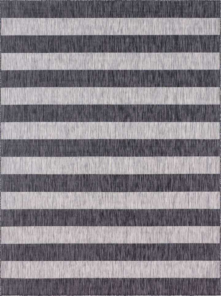 9' x 12' Easy-Clean Striped Indoor / Outdoor Rug