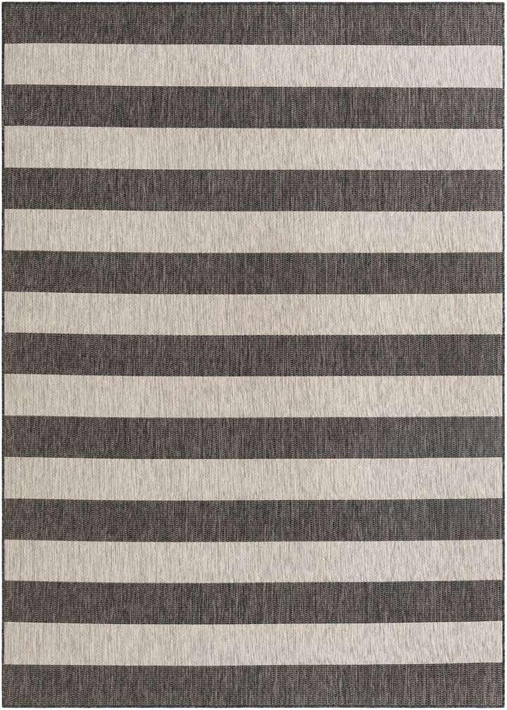 7' 10 x 11' Easy-Clean Striped Indoor / Outdoor Rug