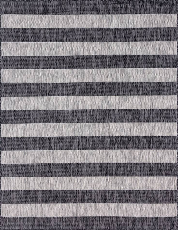 Detail image of 7' x 10' Easy-Clean Striped Indoor / Outdoor Rug