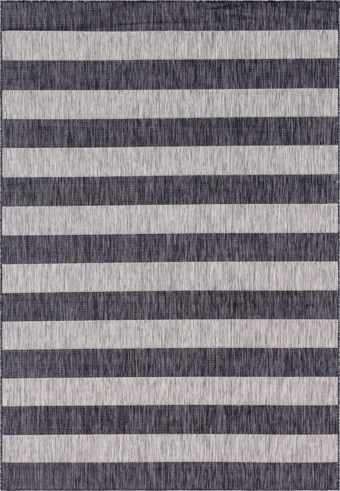 7' x 10' Easy-Clean Striped Indoor / Outdoor Rug