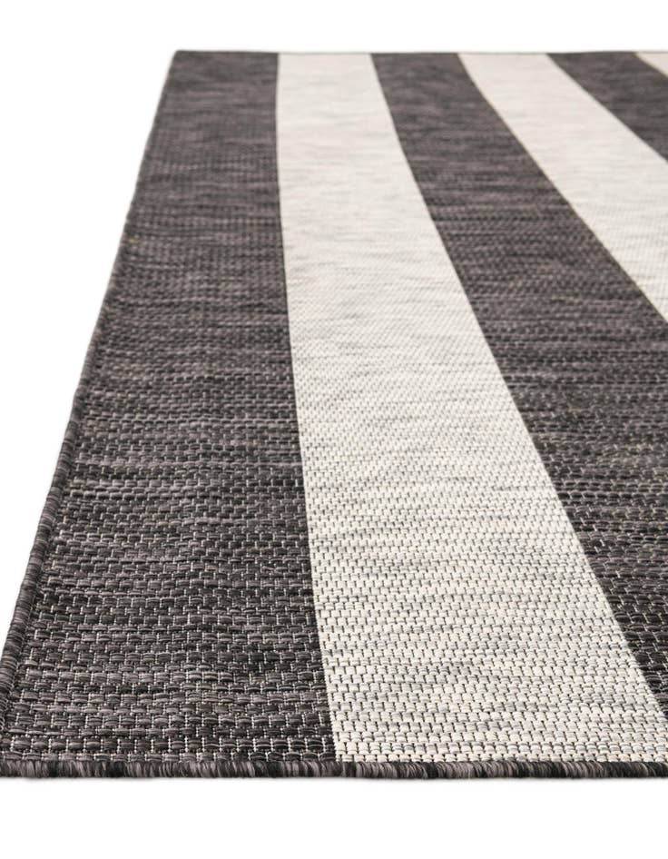 Detail image of 5' 3 x 7'  Washable Striped Indoor / Outdoor Rug