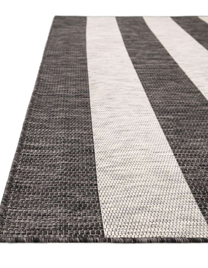 9' x 12' Easy-Clean Striped Indoor / Outdoor Rug
