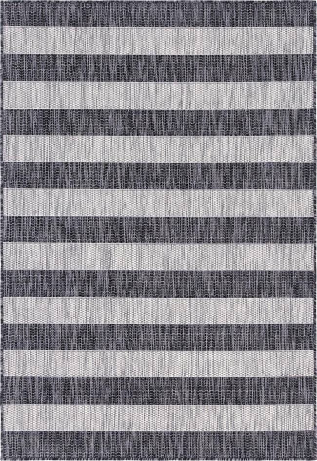 Detail image of 4' x 6' Easy-Clean Striped Indoor / Outdoor Rug