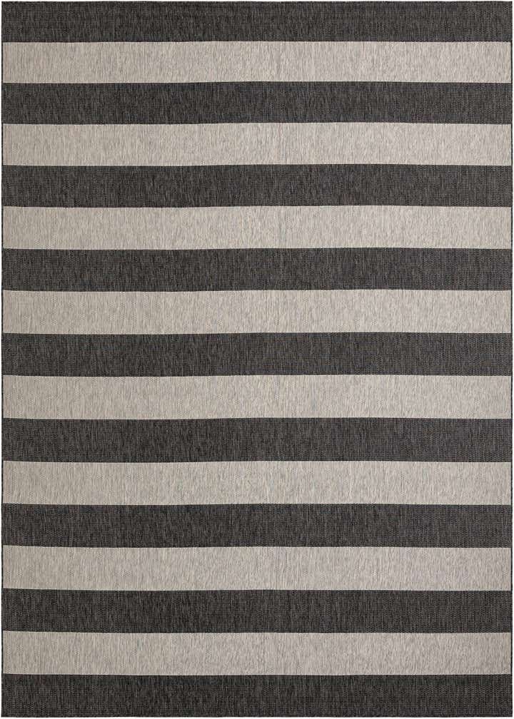 10' x 13' Easy-Clean Striped Indoor / Outdoor Rug