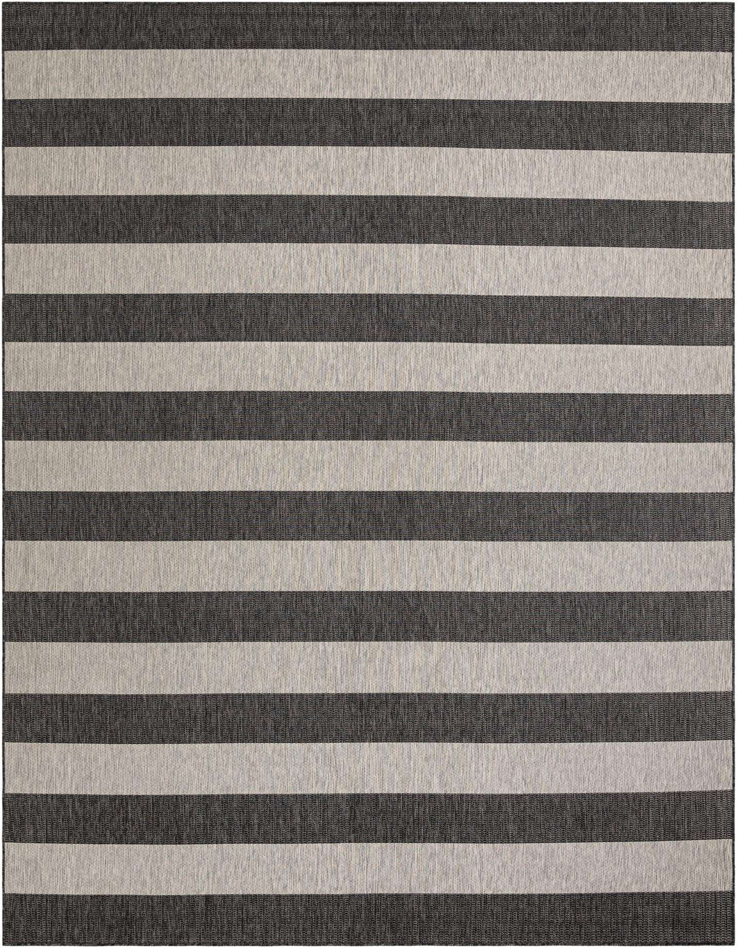 10' x 14' Easy-Clean Striped Indoor / Outdoor Rug