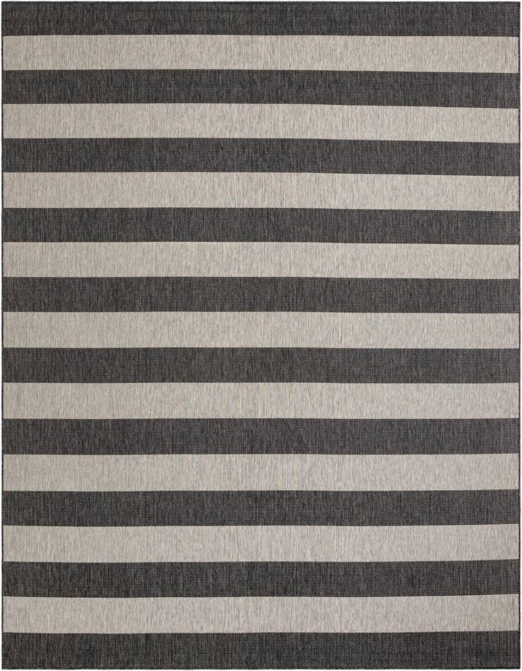 Detail image of 10' x 14' Easy-Clean Striped Indoor / Outdoor Rug