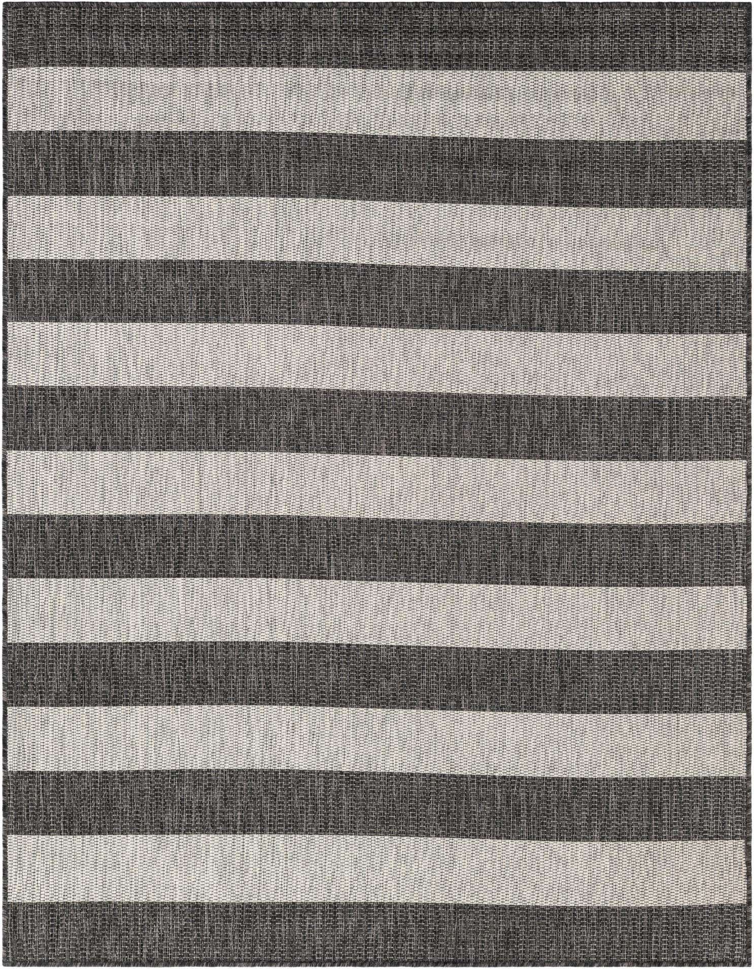 5' 3 x 7' Easy-Clean Striped Indoor / Outdoor Rug