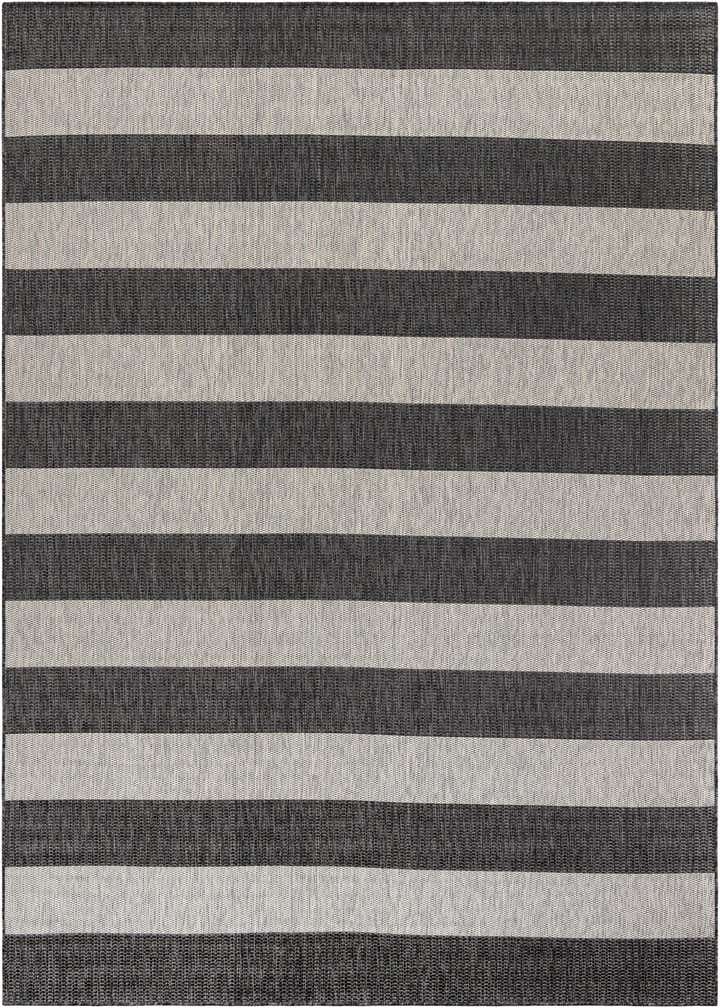 7' 10 x 10' Easy-Clean Striped Indoor / Outdoor Rug