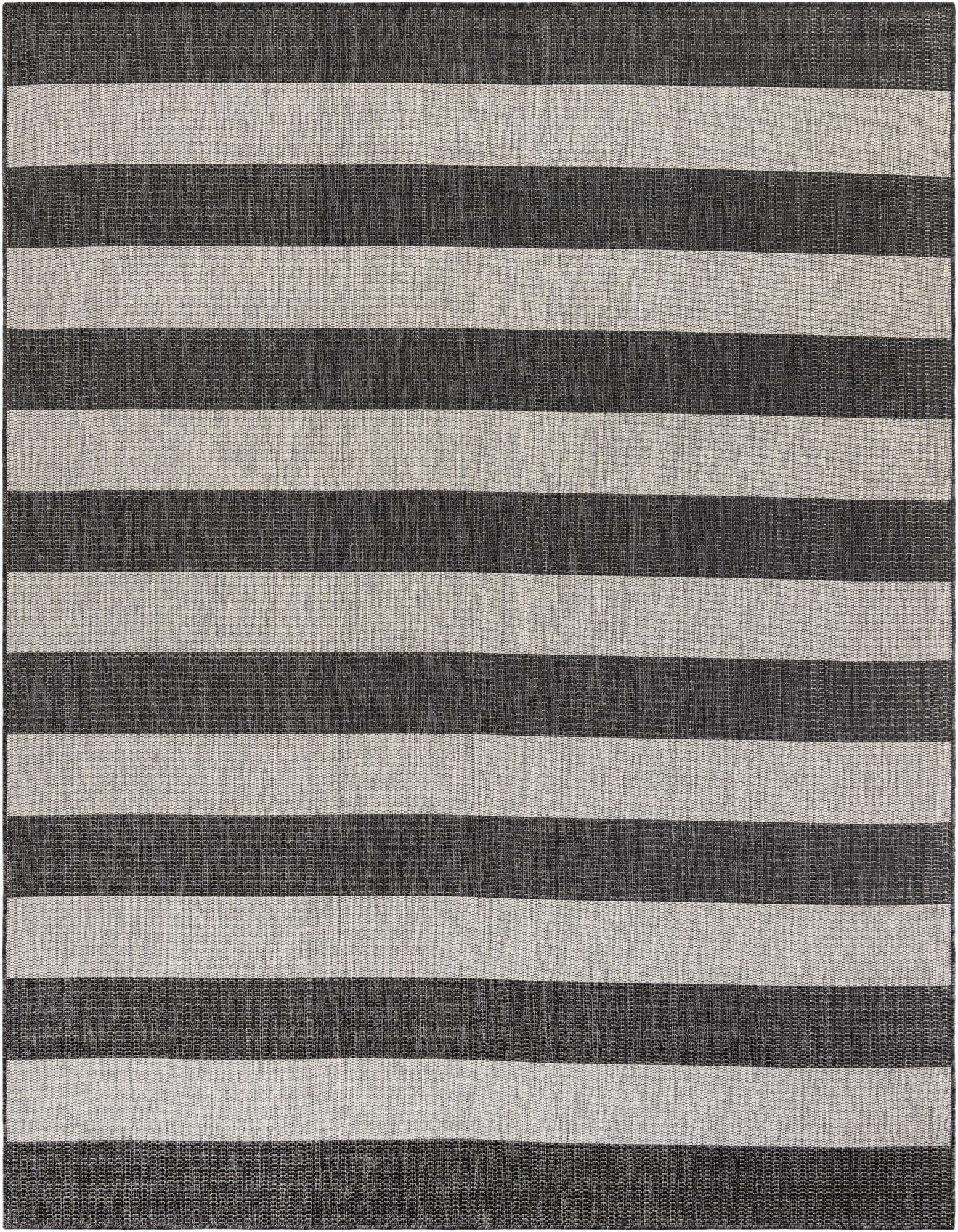 7' 10 x 10' Easy-Clean Striped Indoor / Outdoor Rug