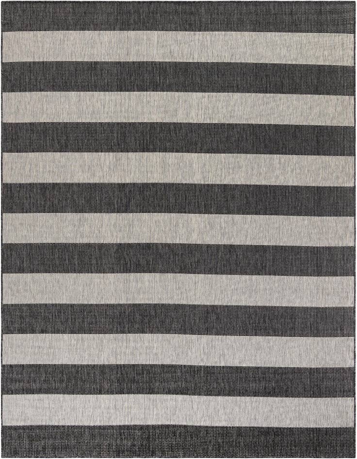 Detail image of 7' 10 x 10' Easy-Clean Striped Indoor / Outdoor Rug