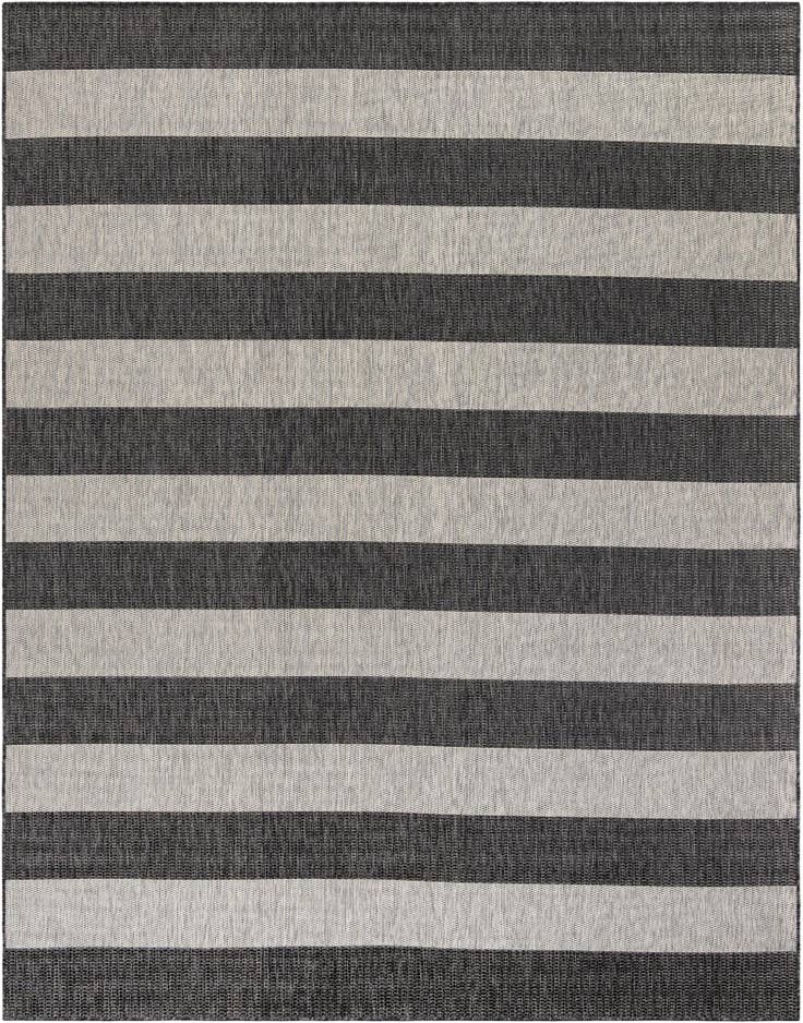 Detail image of 7' 10 x 10' Easy-Clean Striped Indoor / Outdoor Rug