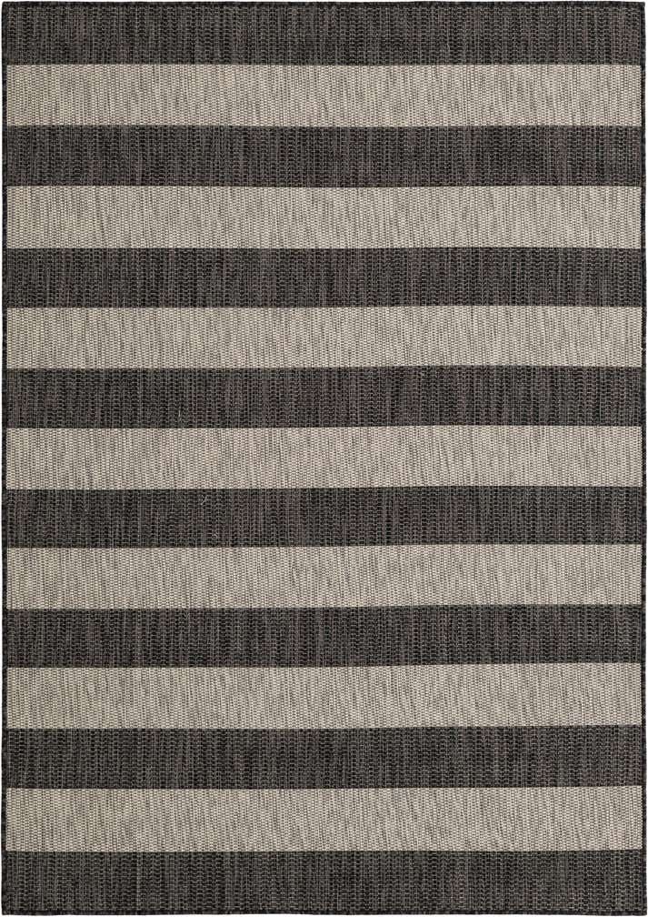 150cm x 215cm Easy-Clean Striped Indoor / Outdoor Rug