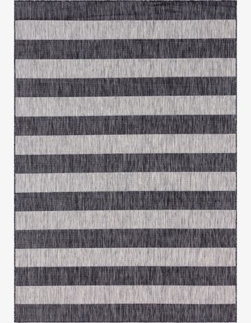 7' x 10' Easy-Clean Striped Indoor / Outdoor Rug