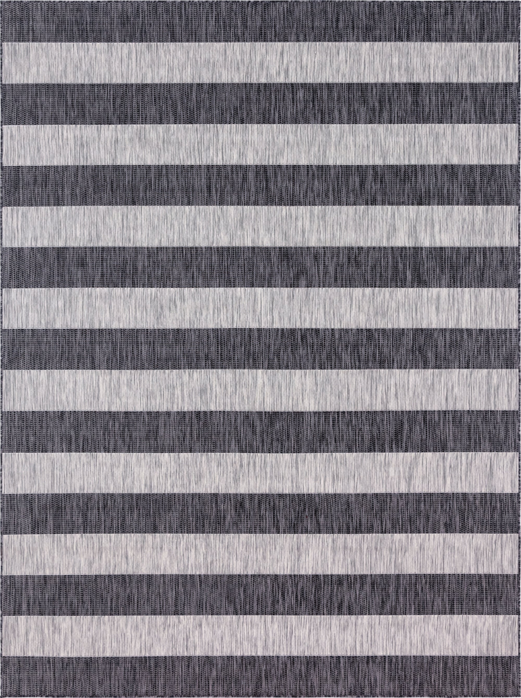 9' x 12'  Washable Striped Indoor / Outdoor Rug