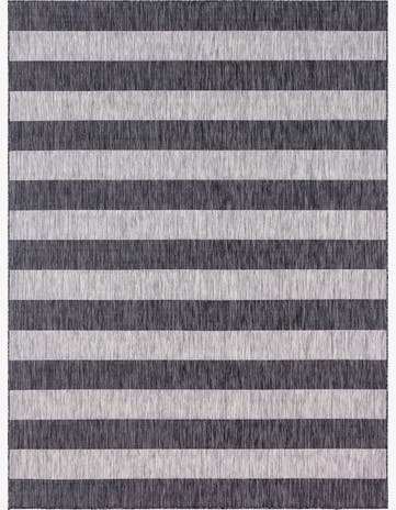 9' x 12' Easy-Clean Striped Indoor / Outdoor Rug