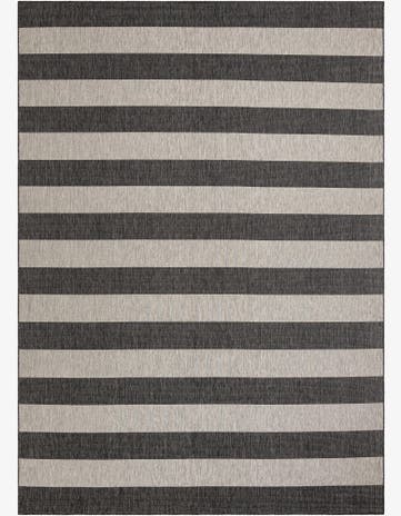 10' x 14' Easy-Clean Striped Indoor / Outdoor Rug