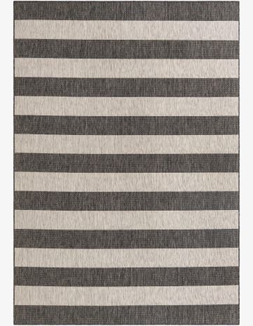 7' 10 x 11' Easy-Clean Striped Indoor / Outdoor Rug