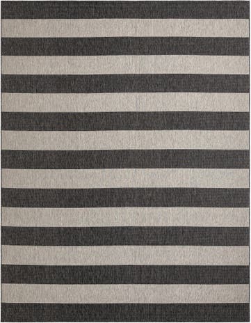 10' x 13' Easy-Clean Striped Indoor / Outdoor Rug