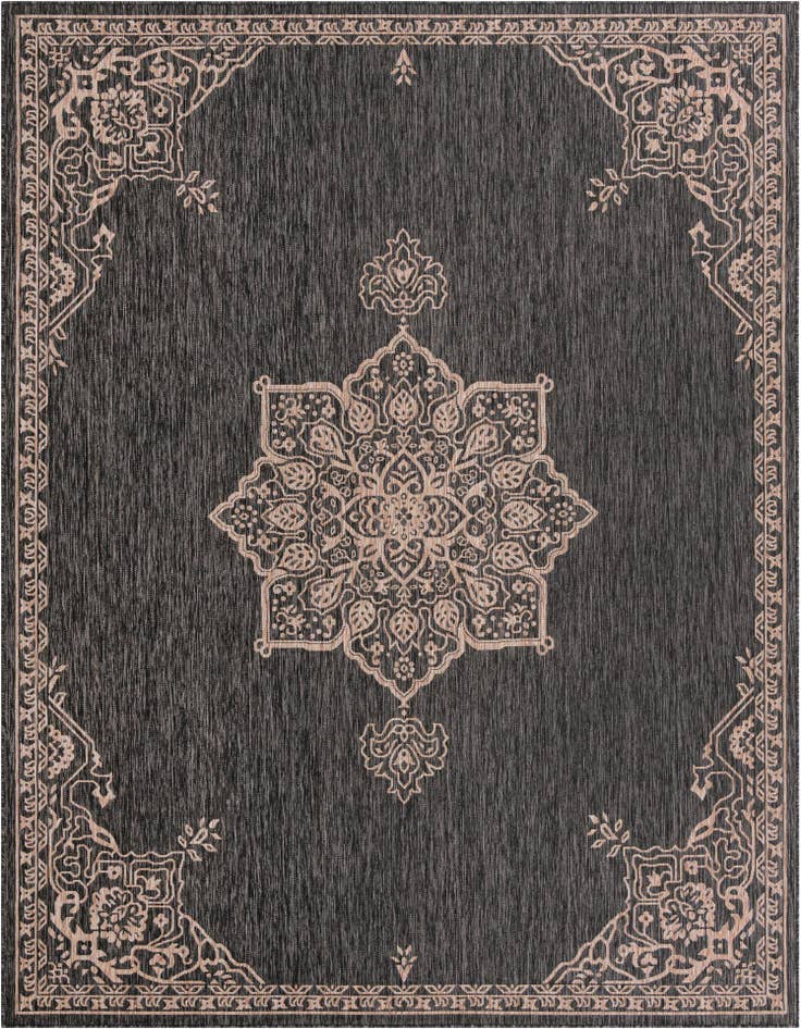 Detail image of 9' x 12' Easy-Clean Traditional Indoor / Outdoor Rug