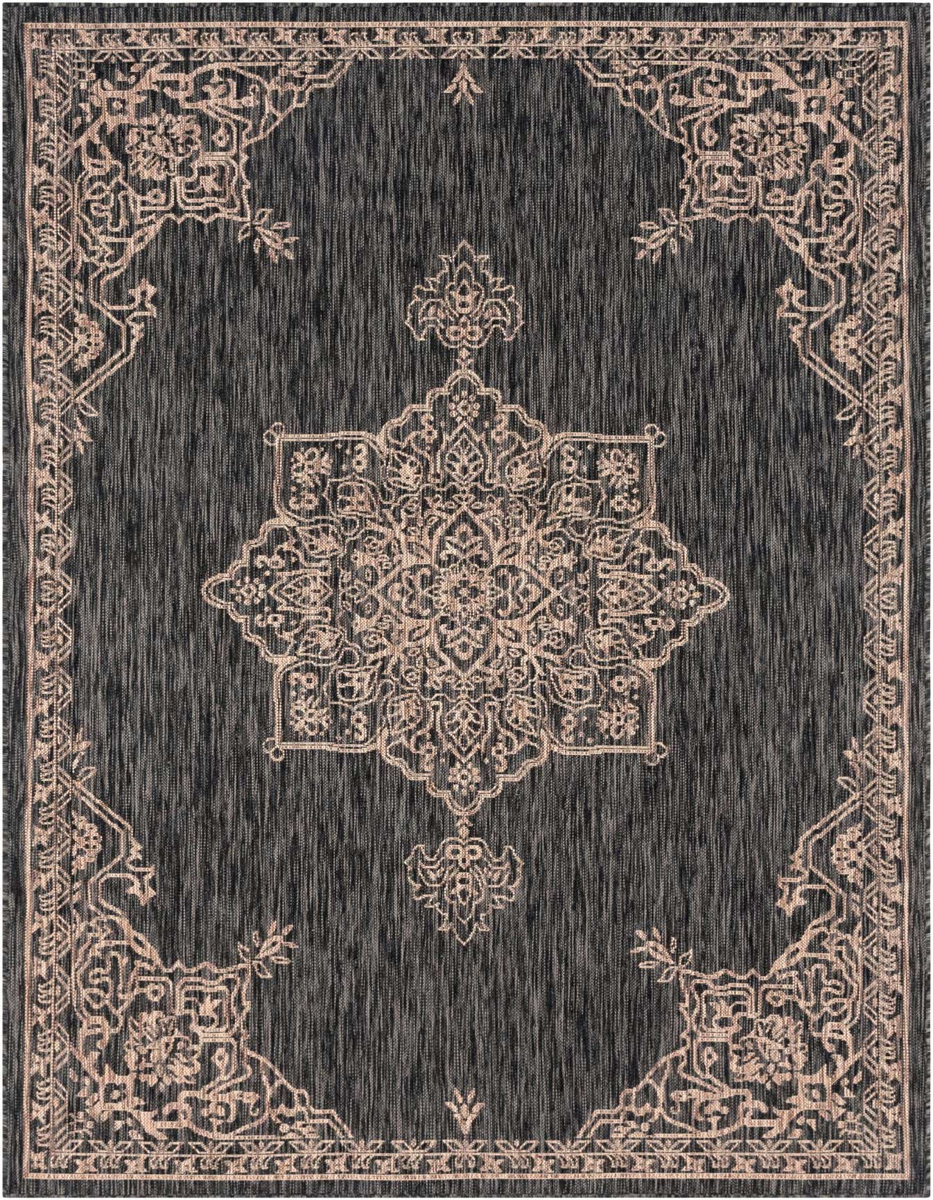 6' x 9' Easy-Clean Traditional Indoor / Outdoor Rug
