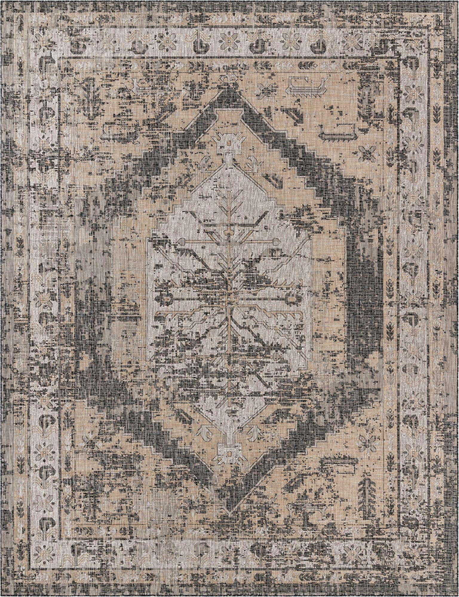 10' x 13' Easy-Clean Traditional Indoor / Outdoor Rug