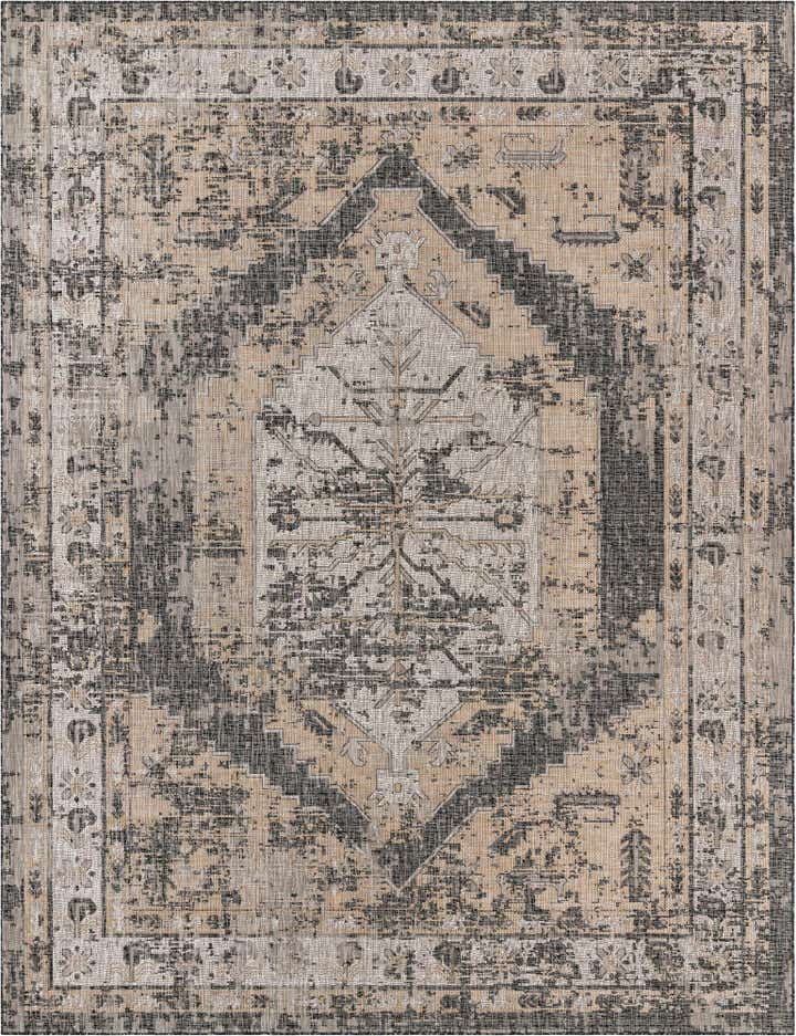 10' x 13' Easy-Clean Traditional Indoor / Outdoor Rug