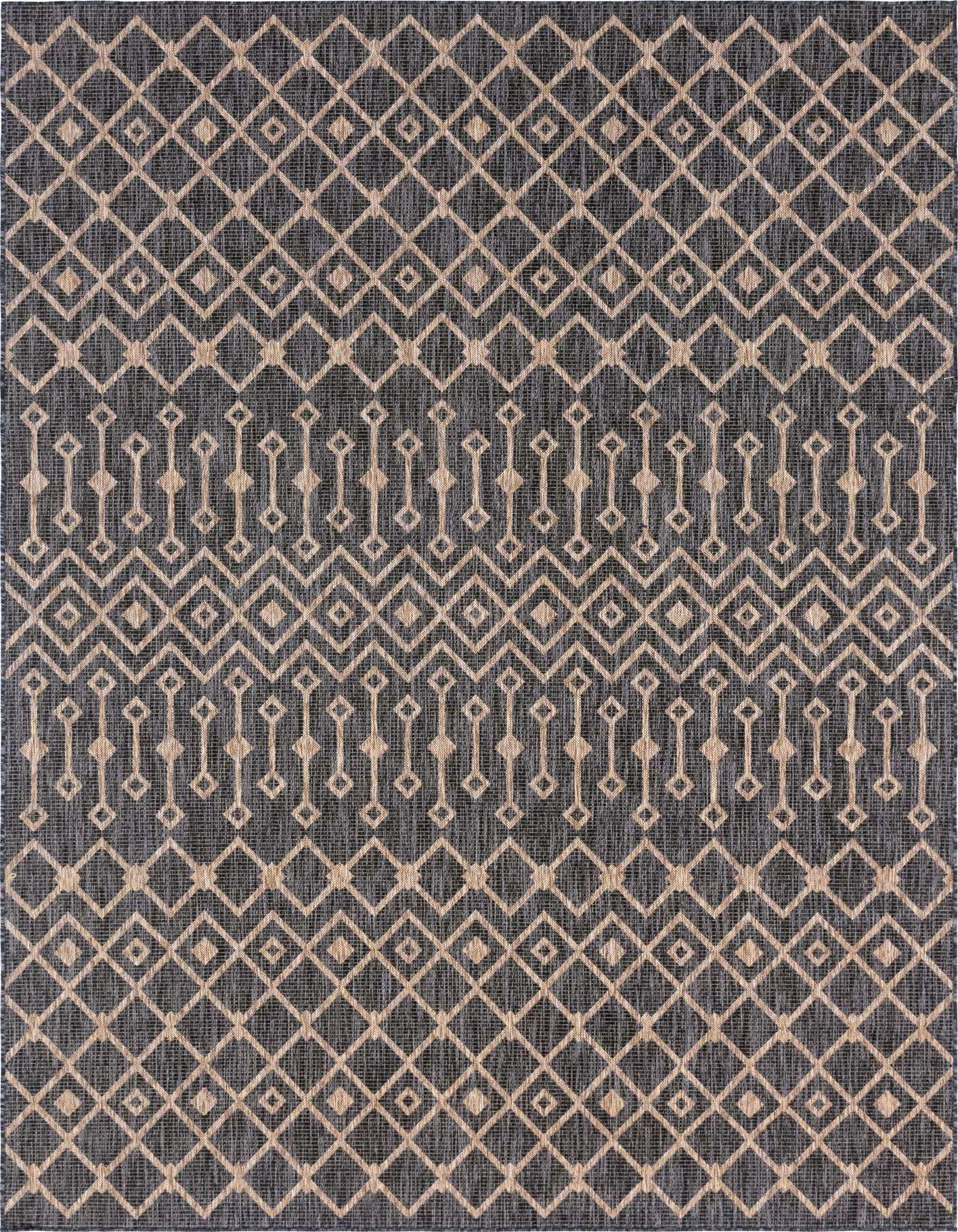7' 10 x 11' Easy-Clean Trellis Indoor / Outdoor Rug
