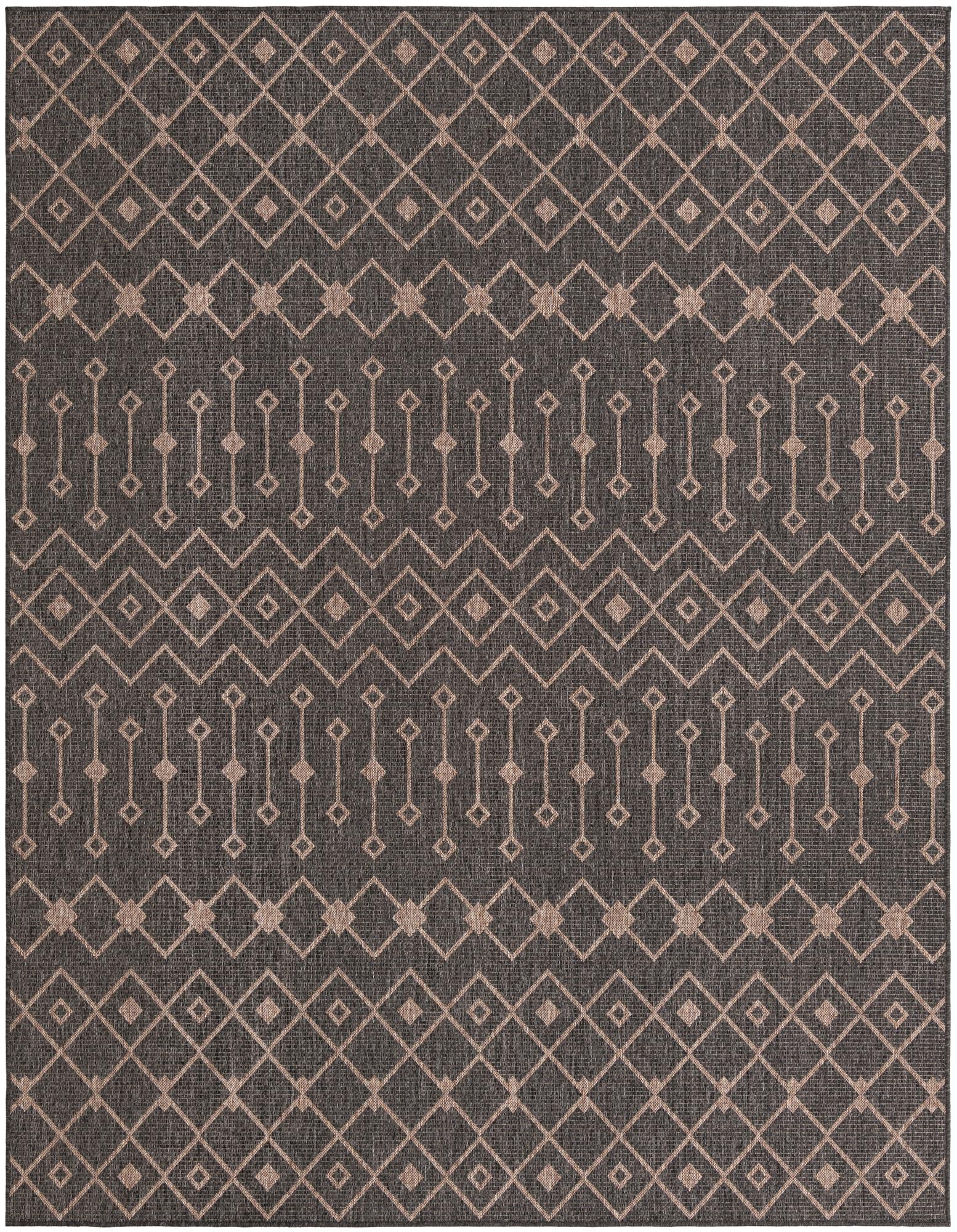 Primary image 7' 10 x 10'  Washable Trellis Indoor / Outdoor Rug