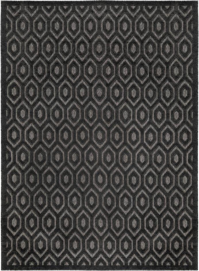 Detail image of 9' x 12' Easy-Clean Trellis Textured Indoor / Outdoor Rug