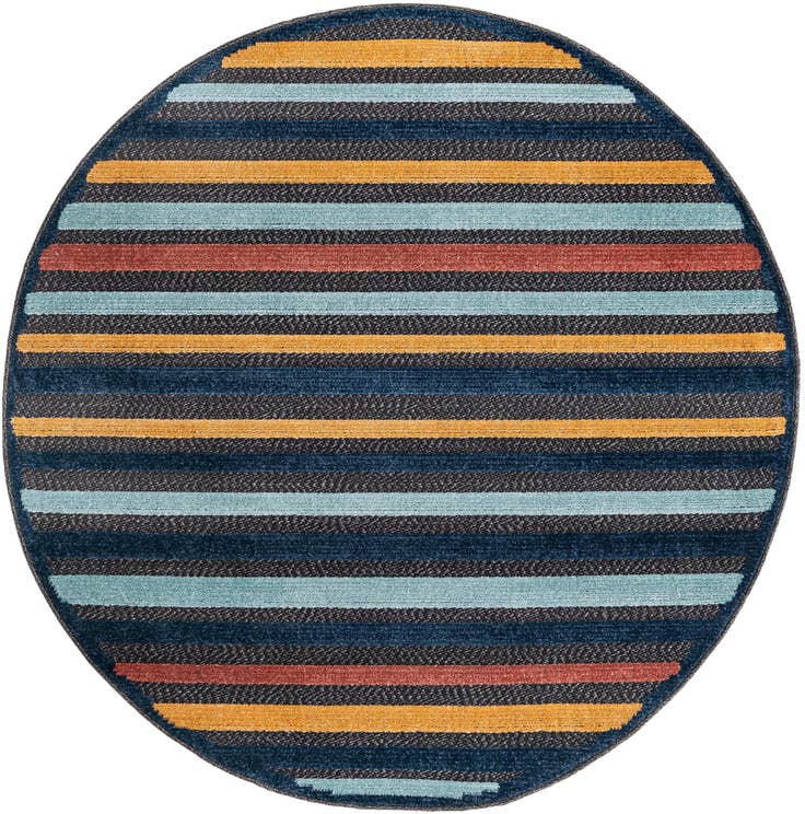 Detail image of 5' 3 x 5' 3 Easy-Clean Belize Indoor / Outdoor Round Rug
