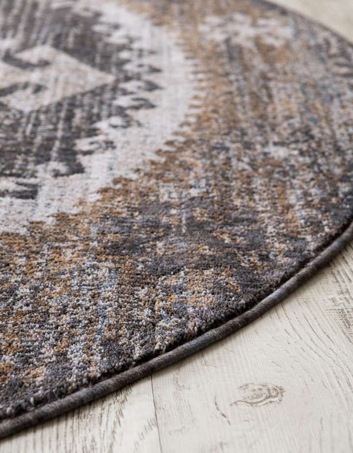 5' 3 x 5' 3 Eco Southwestern Round Rug